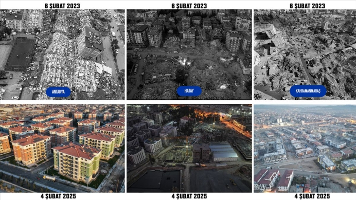 Kahramanmaraş merkezli depremlerin yıkıma neden olduğu il merkezleri görüntülendi