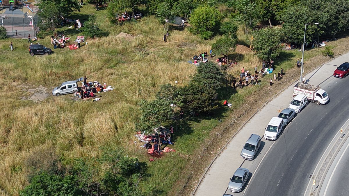 İstanbul’da kaçak kurban kesimi havadan görüntülendi